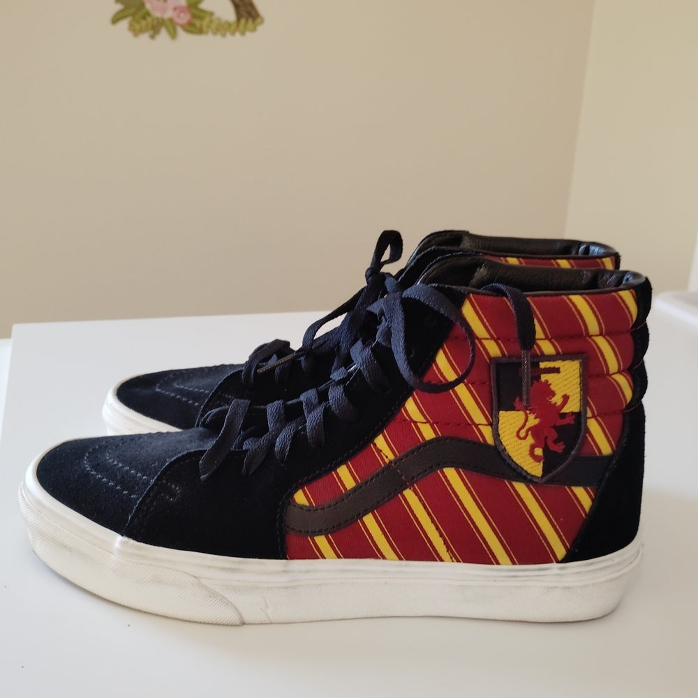 Vans Black and Red Striped High-Tops - Picture 3 of 5